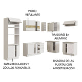 Combo completo de Cocina Esquinera 419cm Glamy Madesa 01 - Blanco
