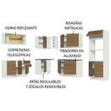 Combo Completo de Cocina Esquinera 100% MDF 459 cm Blanco/Marrón Acordes Madesa 01