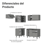 Combo completo de Cocina Esquinera 325cm Gris Nice Madesa 06