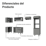 Combo completo de Cocina Esquinera 385cm Gris Nice Madesa 04
