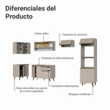 Combo completo de Cocina Esquinera 385cm Crema Nice Madesa 04