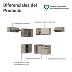 Combo completo de Cocina Esquinera 405 cm Crema Nice Madesa 01