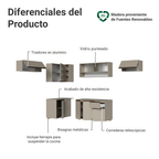 Combo completo de Cocina Esquinera 405 cm Crema Nice Madesa 03