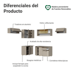 Combo completo de Cocina Esquinera 405 cm Crema Nice Madesa 04