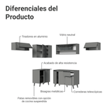 Combo completo de Cocina Esquinera 405cm Gris Nice Madesa 06