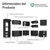 Combo completo de Cocina Esquinero 465 cm Negro Nice Madesa 01