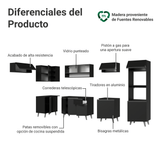 Combo Completo de Cocina Esquinera 465 cm Negro Nice Madesa 04