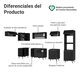 Combo Completo de Cocina Esquinera 465 cm Negro Nice Madesa 05