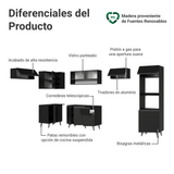 Combo Completo de Cocina Esquinera 465 cm Negro Nice Madesa 08
