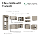 Combo de Cocina Esquinero 465 cm Sin Patas Nice Crema 10