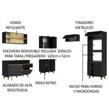 Combo completo de Cocina Esquinera 402 cm Reims Negro 02
