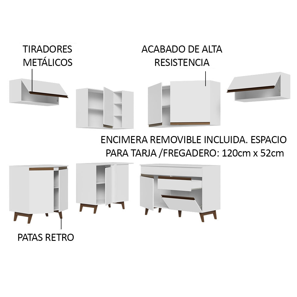 Combo completo de Cocina Esquinera Madesa Reims 402cm BB 03