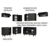 Combo completo de Cocina Esquinera 402 cm Reims Negro 03