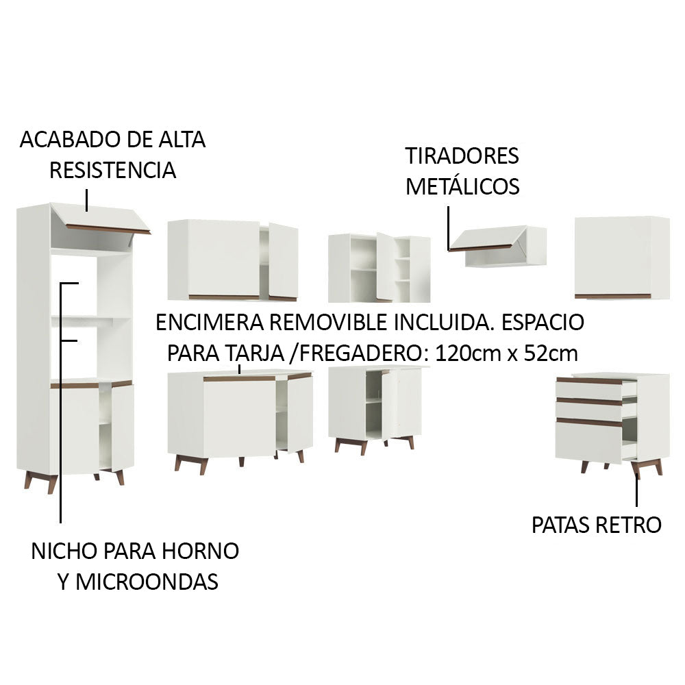 Combo completo de Cocina Esquinera Madesa Reims 462cm BB 02