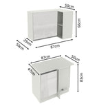 Combo de rincón Madesa Smart 100% MDF 2 Puertas y Nicho Puertas Blanco Brillante