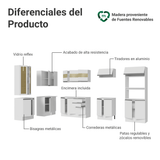 Combo completo de Cocina Esquinero 100% MDF 447 cm Blanco Smart Madesa 02