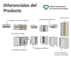 Combo completo de Cocina Esquinera 507 cm 19 Puertas 2 Cajones 100% MDF Blanco Smart Madesa