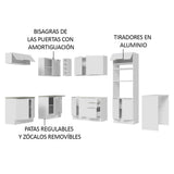 Combo Completo de Cocina Esquinera 489 cm Blanco Stella Madesa