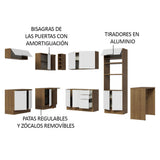 Combo Completo de Cocina Esquinera 489 cm Marrón/Blanco Stella Madesa