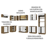 Combo Completo de Cocina Esquinera 499 cm Marrón/Blanco Stella Madesa 02