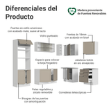 Combo completo de Cocina Esquinero 399 cm Blanco/Crema Vik Madesa 01