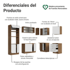 Combo completo de Cocina Esquinera 399 cm 10 Puertas 3 Cajones Sin Mesada Marrón/Blanco Vik Madesa
