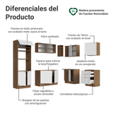 Cocina Esquinera 399 cm Vik Marrón/Blanco 01