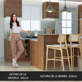 Isla de Cocina con Tapa y bajo mesada Madesa Glamy 120 MM