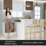 Isla de Cocina con Tapa bajo mesada Madesa Glamy 120cm BM