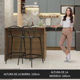 Isla de Cocina con Tapa y bajo mesada Madesa Glamy 120cm MG