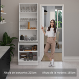 Kit Bajo Mesada con Cristalero Madesa Agata 70cm BN 01