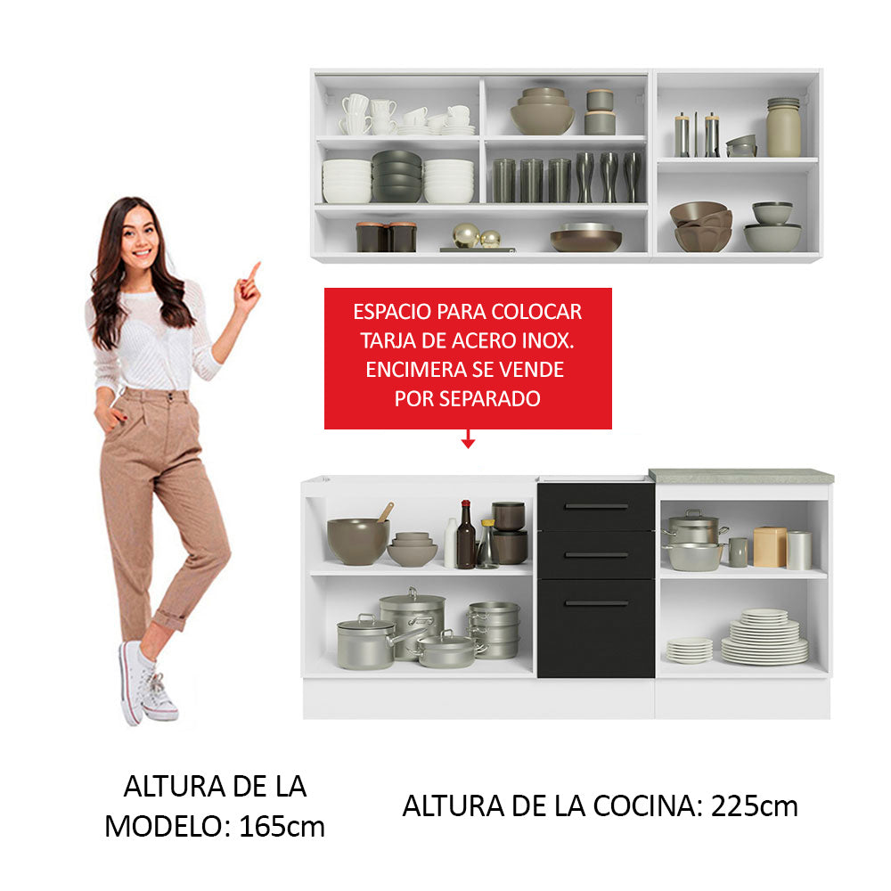 Combo de Cocina Madesa Agata 180cm BN 02
