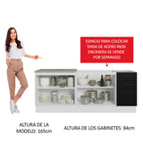 Combo de Cocina Madesa Agata 200cm BN 01