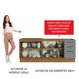 Kit Amario de Cocina 200cm Glamy Madesa MG