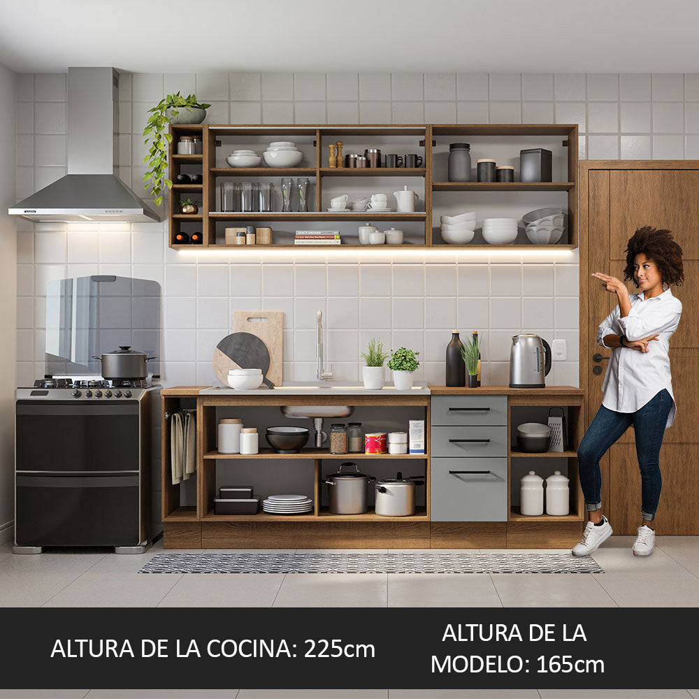 Combo completo de Cocina Madesa Agata 220cm BC 01