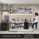 Combo completo de Cocina Madesa Agata 220cm BN 01