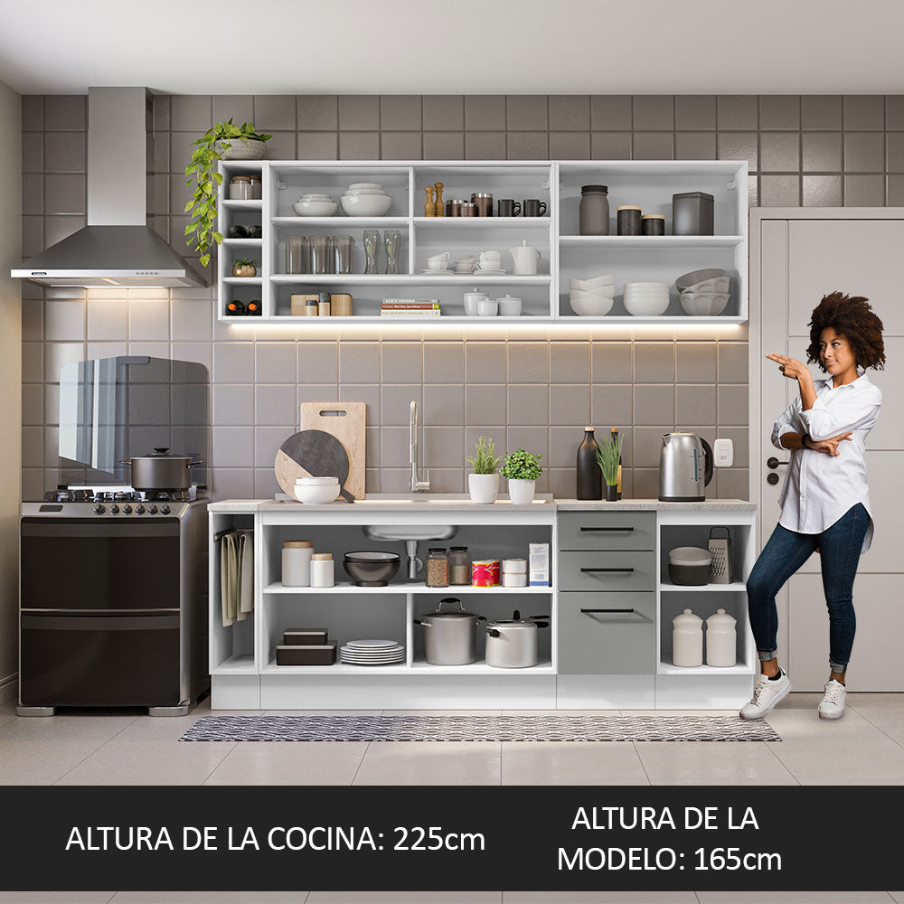 Combo completo de Cocina Madesa Thêmis 220cm BG