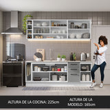 Combo completo de Cocina Madesa Thêmis 220cm BG