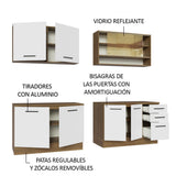 Combo completo de Cocina 240cm Marrón/Blanco 60cm de Profundidad Agata Madesa 01