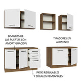 Combo completo de Cocina 240cm Marrón/Blanco 60cm de Profundidad Agata Madesa 02