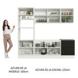 Combo completo de Cocina Madesa Agata 250cm BN 01
