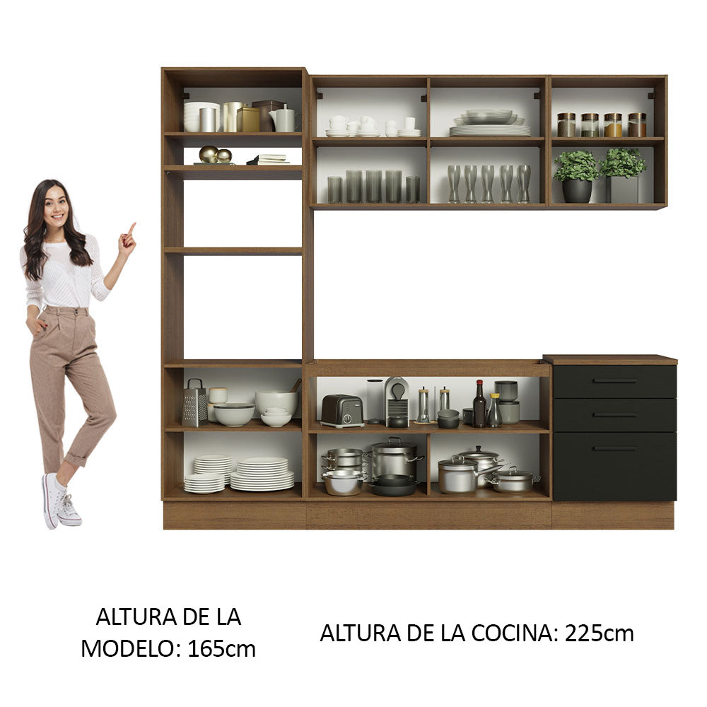Combo completo de Cocina Madesa Agata 250cm MN 01