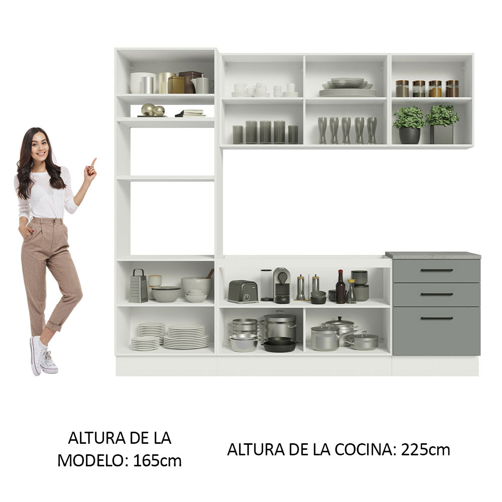Combo completo de Cocina Madesa Agata 250cm BG 01