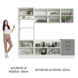 Combo completo de Cocina Madesa Agata 250cm BG 01