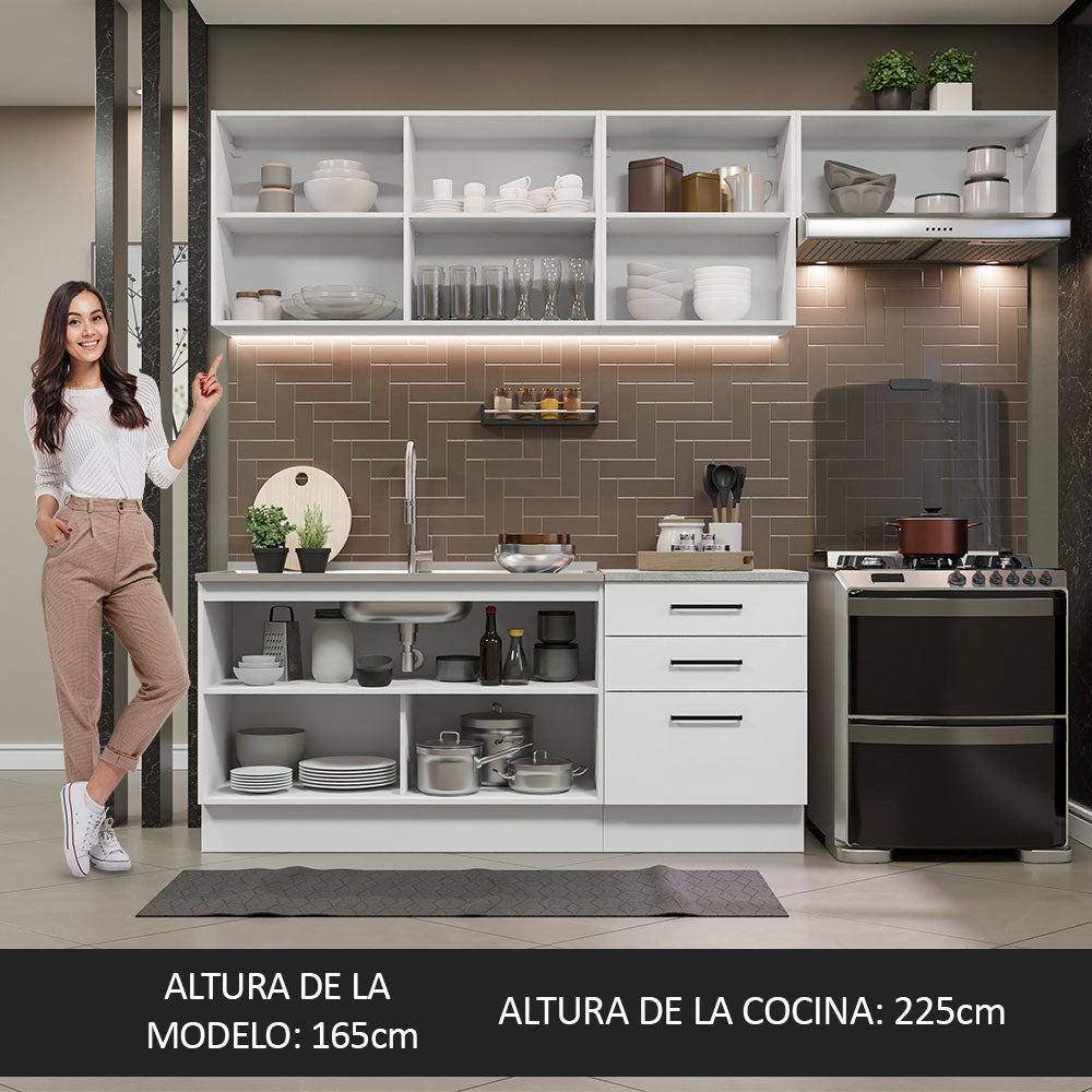 Combo completo de Cocina 260cm Blanco Agata Madesa 02