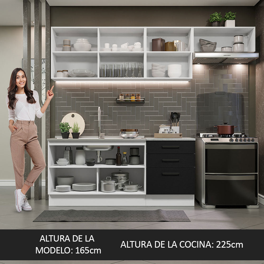 Combo completo de Cocina Madesa Agata 260cm BN 02