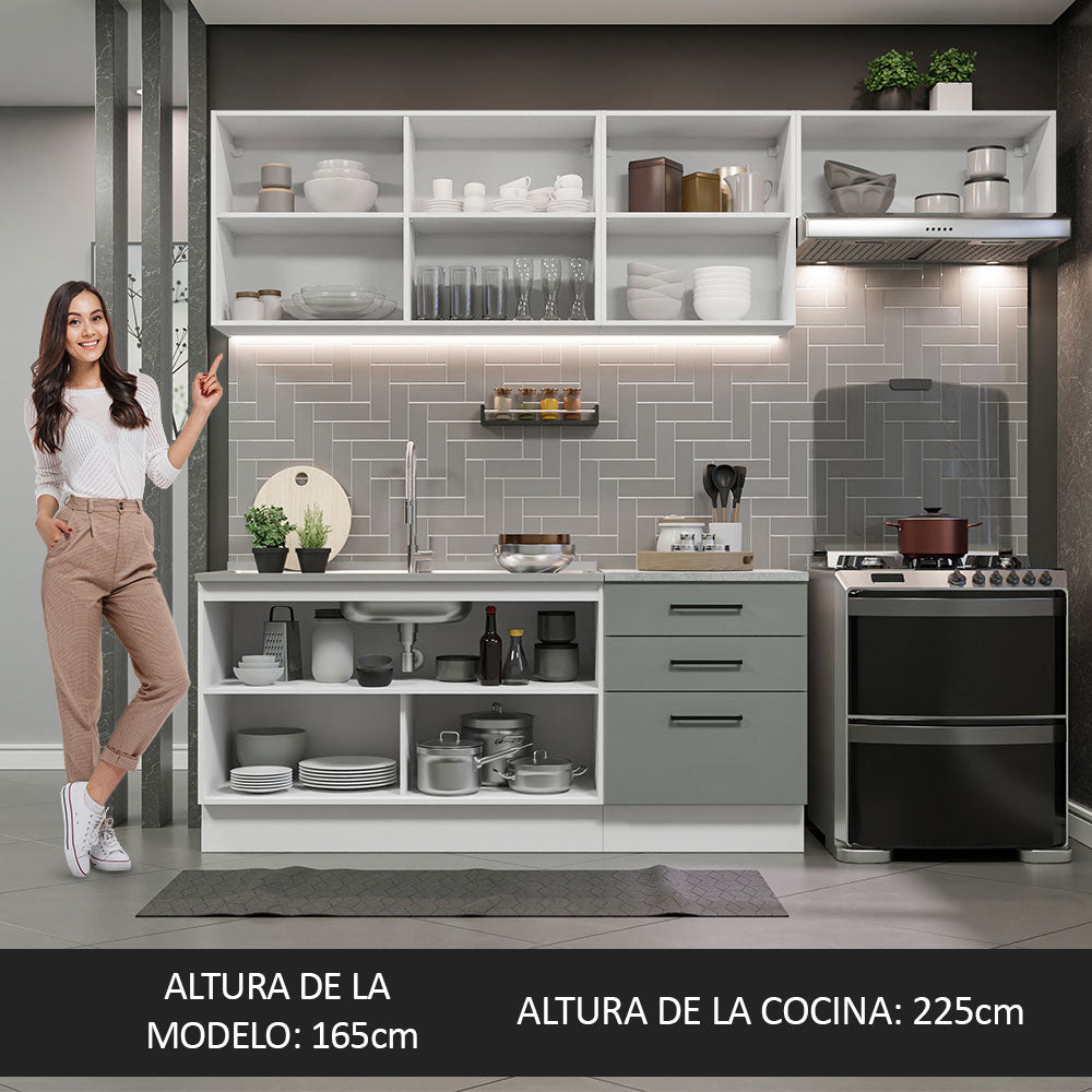 Combo completo de Cocina Madesa Agata 260cm BG 02