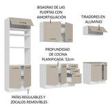 Combo completo de Cocina 270cm Blanco/Crema Agata Madesa 01