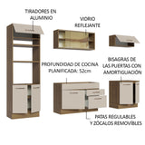 Combo de Cocina 270 cm Agata Marrón/Crema 03