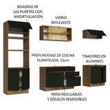 Combo de Cocina 270 cm Agata Marrón/Negro 03